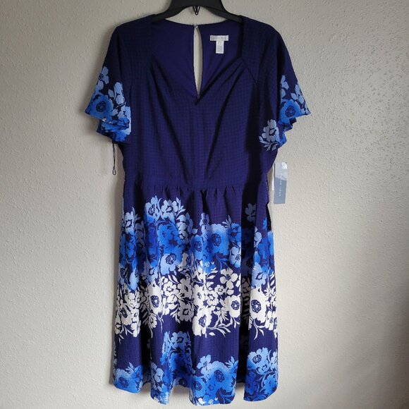 London Times Dresses & Skirts - London Times Woman's Blue and white Dress